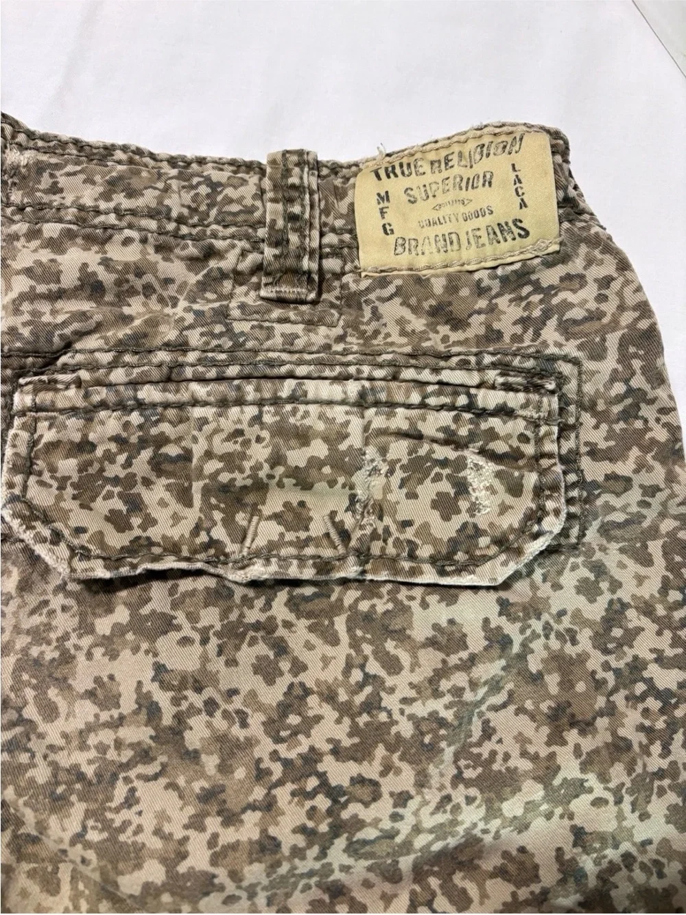 True Religion Cargo Shorts Men’s Camouflage Military Baggy Y2K Hip Hop Camo